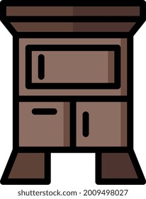 illustration vector icon wardrobe flat line style collection vector. More items by vector squad
 More items by vector squad. pixel perfect.
