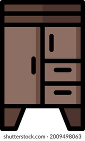 illustration vector icon wardrobe flat line style collection vector. More items by vector squad
 More items by vector squad. pixel perfect.

