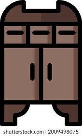 illustration vector icon wardrobe flat line style collection vector. More items by vector squad
 More items by vector squad. pixel perfect.
