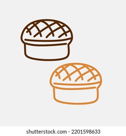 Illustration vector icon of wheat bread 