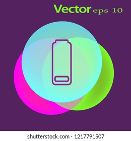 illustration of vector icons pack. battery charge
