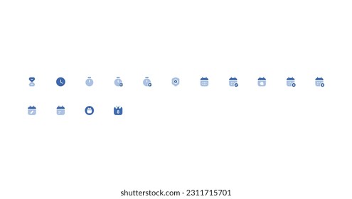 illustration vector icons sets time bold 