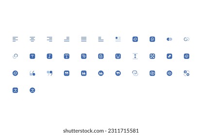 illustration vector icons sets  Type Paragraph Character