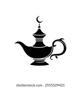 Illustration vector image of Aladdin's lamp Vector logo template