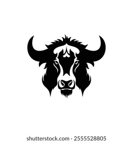 Illustration vector image of Bull head Vector logo template