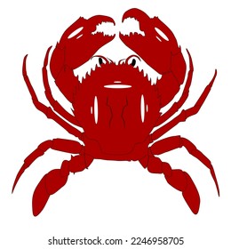 Illustration Vector image of red mud crab