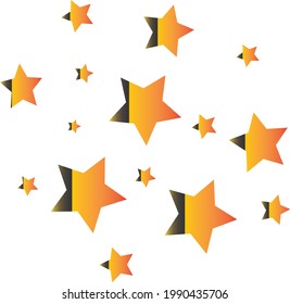 illustration vector vector image star pattern isolated gradient yellow orange transparent background