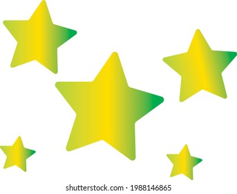 illustration vector vector image of a star with a yellow blue gradient isolated from the background