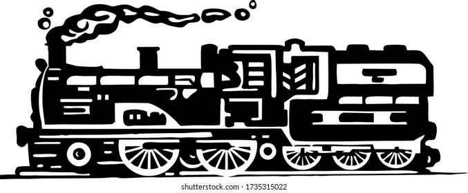 illustration vector image of train engine