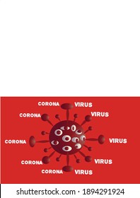 Illustration vector image and writing corona virus modern and best
