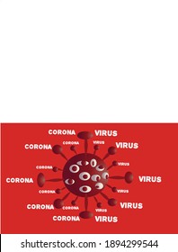 Illustration vector image and writing corona virus modern and best