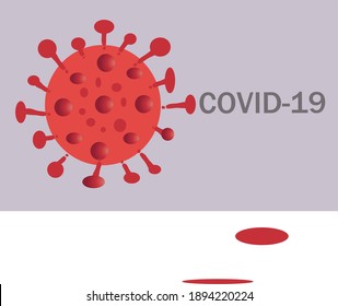 Ilustración de imágenes vectoriales y escritura covid-19 moderno y más reciente