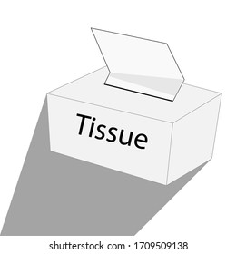 illustration vector images of tissue box on white background