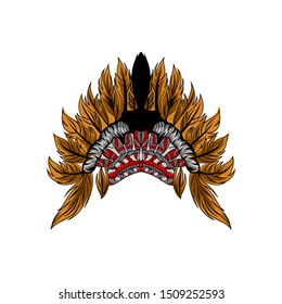 Illustration vector of indian tribal accesories