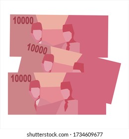 Illustration vector of Indonesian rupiah denomination of one hundred thousand