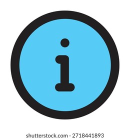 Icono de Vector de información - Icono de contorno coloreado