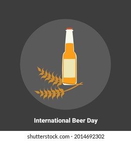 Día internacional de la cerveza del vector de ilustración