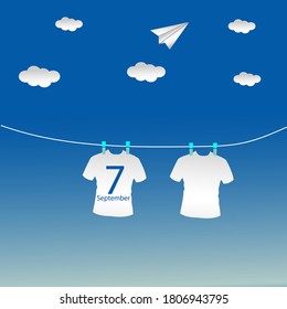 illustration vector  international day of clean air for blue skies concept. eps 10