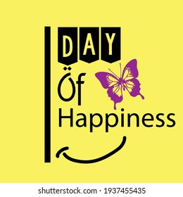 illustration vector for international day of happiness concept.
