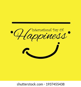 illustration vector for international day of happiness concept.