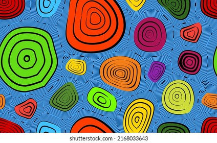 Illustration  Vector For Irregular Circle Colorful Pattern