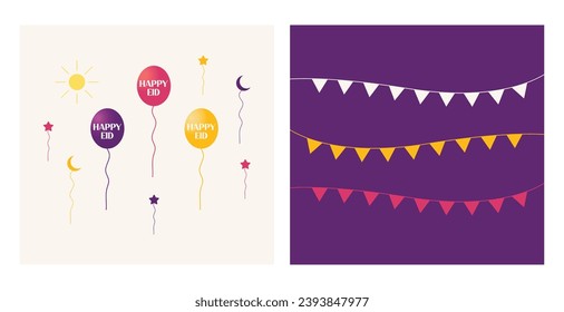 illustration vector Islamic decoration style. you can use it for Islamic occasions like Ramadn, Eid Al Fitr and Eid Al Adha.happy eid
