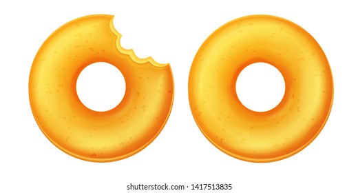 Illustration vector isolated dessert doughnut or donuts on white background 