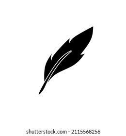 Color negro de la pluma aislado del vector de ilustración