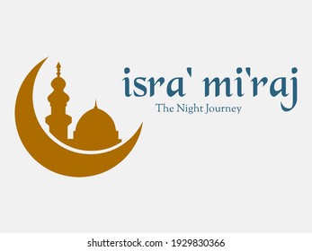 Illustration vector isra mi'raj, the night journey