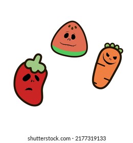 Expresión Jack vectorial de ilustración en frutos 