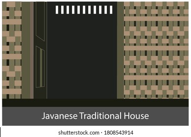 Illustration Vector Javanese Traditional House. Eps 10