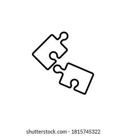 vector de ilustración del icono del rompecabezas con estilo de contorno, bueno para ecommerce, web, aplicación y otros negocios