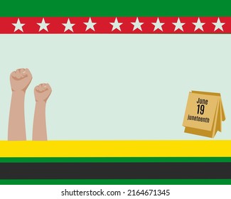 illustration vector of juneteenth day perfect for poster,etc.