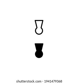Illustration vector of key hole icon with line style
