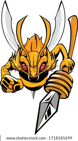 ILLUSTRATION 
VECTOR KILLER BEE FLYING - FIGHTER