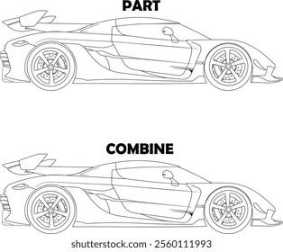 Illustration Vector of Koenigsegg Jesko