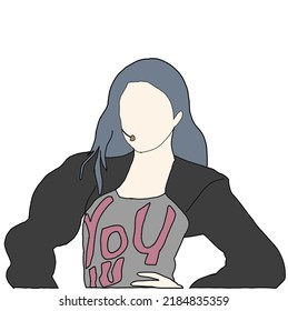 Vector de ilustración de la etapa de moda Kpop. ídolos de coreanos actuando. Idol de moda femenino K-pop. cantante que canta con ropa hermosa