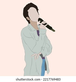 Illustrationsvektor von Kpop Idol