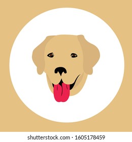 Illustration Vector Labrador Head Design