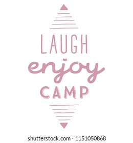 Illustration Vector laugh enjoy camp Pink