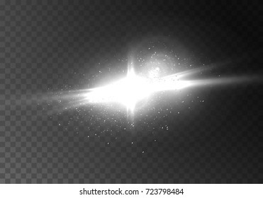 Illustration of Vector Lens Flare. Realistic Vector Flare Glow Effect