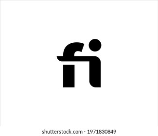 illustration vector of letter fi logo 