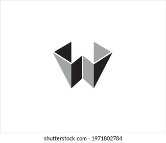 illustration vector of letter w logo
