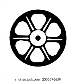 Illustration of vector line art design for motorbike rims, or motorbike spare parts, for design and other purposes