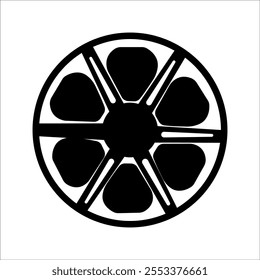 Illustration of vector line art design for motorbike rims, or motorbike spare parts, for design and other purposes