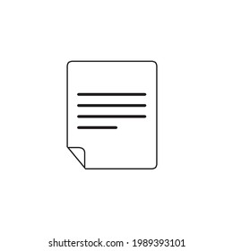 Illustration vector line of paper document