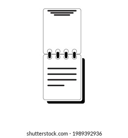 Illustration vector line of ring agenda being page open