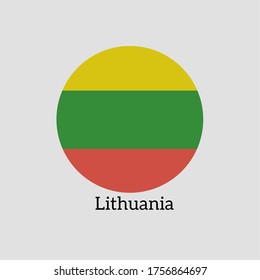 Illustration and vector of the Lithuanian National Flag.