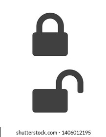Illustration vector lock and unlock simple icon