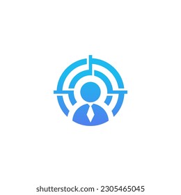 Illustration vector logo for audience target.
